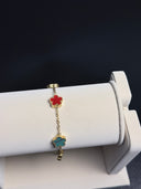 Multi-Color Clover Charm Bracelet