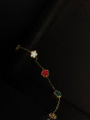Multi-Color Clover Charm Bracelet