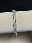 Pearl & Crystal Double Row Bracelet