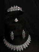 Crystal Fringe & Pink Stone Set