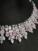 Crystal Fringe & Pink Stone Set