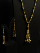 Faceted Bead Lariat Tassel Set