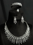 Crystal Marquise Leaf Tassel Set