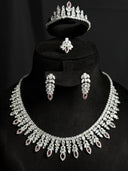 Ruby & Crystal Marquise Leaf Fringe Set