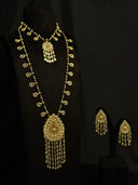 Gold Filigree Teardrop Tassel Set